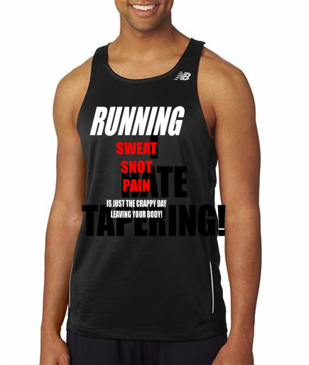 Running - Sweat Snot Pain - NB Mens Black Singlet